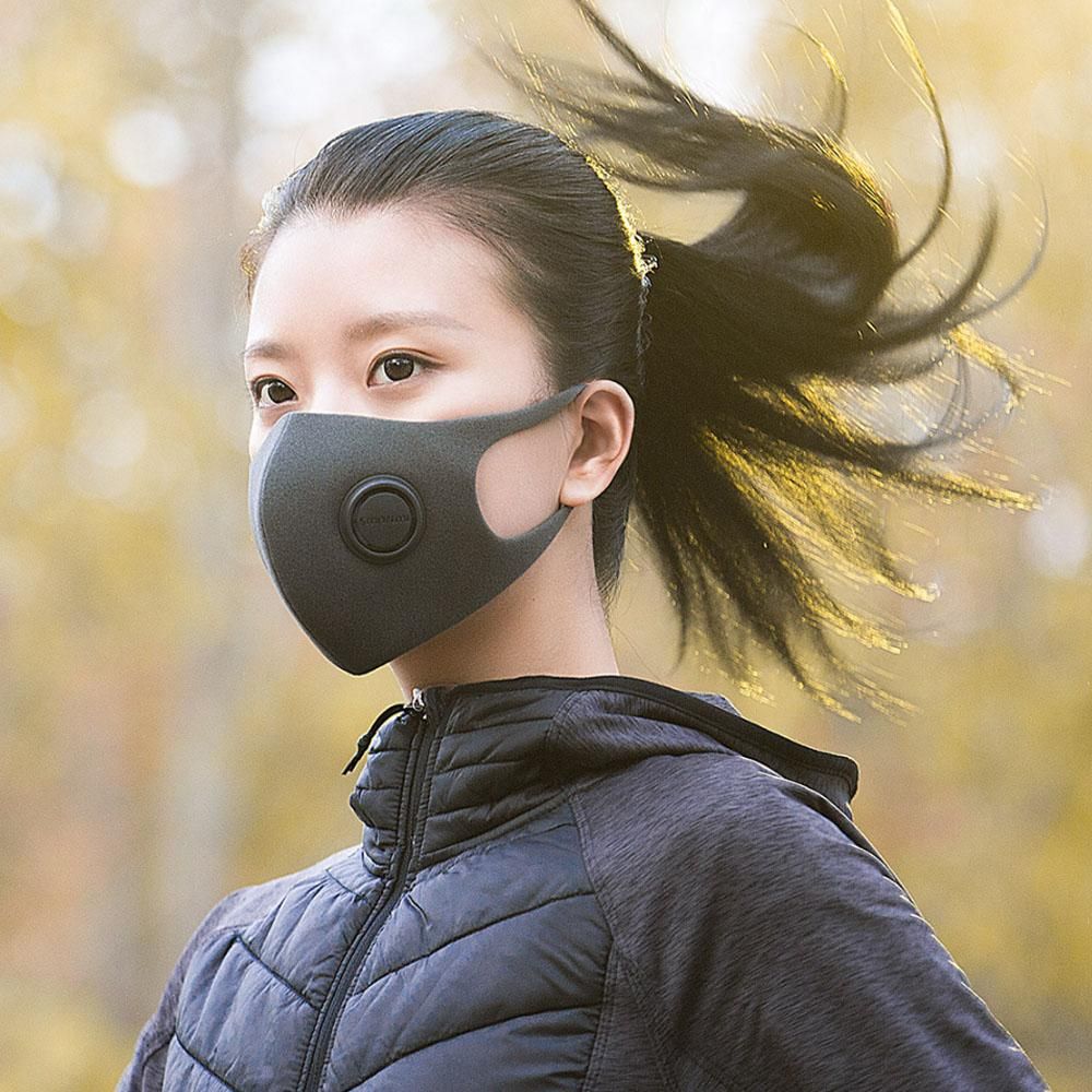 Smartmi Anti-Pollution Air Sport Face Mask Respirators Block PM2.5 Haze Anti-haze Adjustable Ear Hanging 3D Design Comfortable with Ventilating Valve