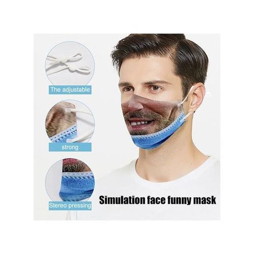 3D Breathable And Dustproof Funny Washable Mask 8 Piece