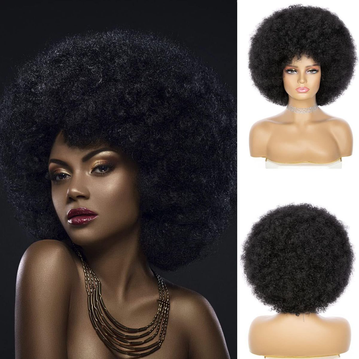 Women 70's Afro Hair Huge Blonde Jumbo Disco Costume Hair Costumes Accessories Disco Outfit Black