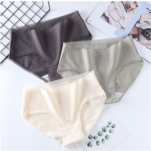 3Pcs Women Panties Lady Seamless High Waist Briefs Women Y Lingerie Intimates