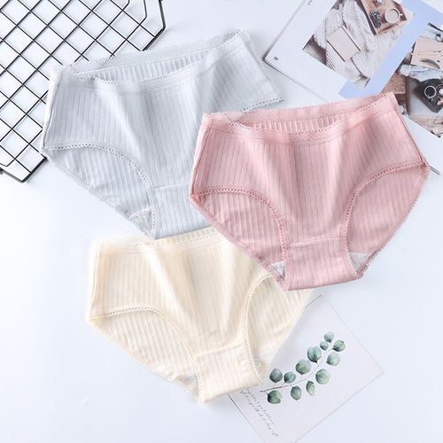 3Pcs Women Panties Lady Seamless High Waist Briefs Women Y Lingerie Intimates