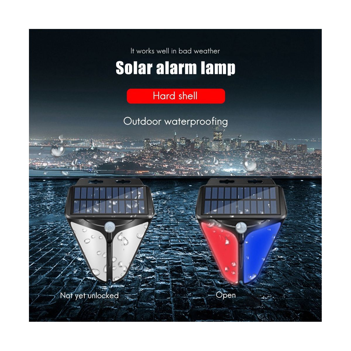 Wireless Solar Powered Alarm Human Body Sensing Light