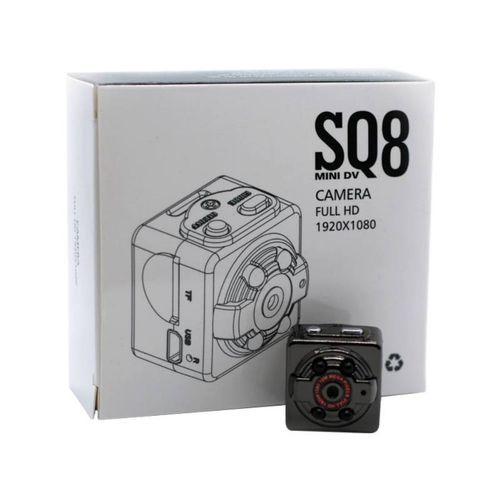 SQ8 Smart 1080p/ 720p HD Small SecrMicro Mini Camera Video Cam Night Vision Wireless Body DVR DV Tiny Minicamera Microchamber(Bundle1)(720p)