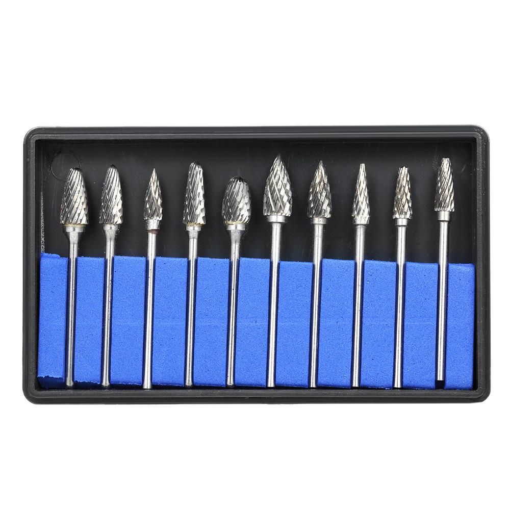 10pcs Tungsten Steel Nitrate Carbide Burs Drills Dental High Speed Grinding Heads Dentistry Equipment Teeth Polishing & Smoothing Dental Tool