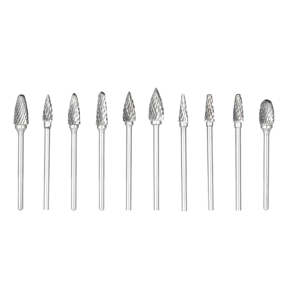 10pcs Tungsten Steel Nitrate Carbide Burs Drills Dental High Speed Grinding Heads Dentistry Equipment Teeth Polishing & Smoothing Dental Tool