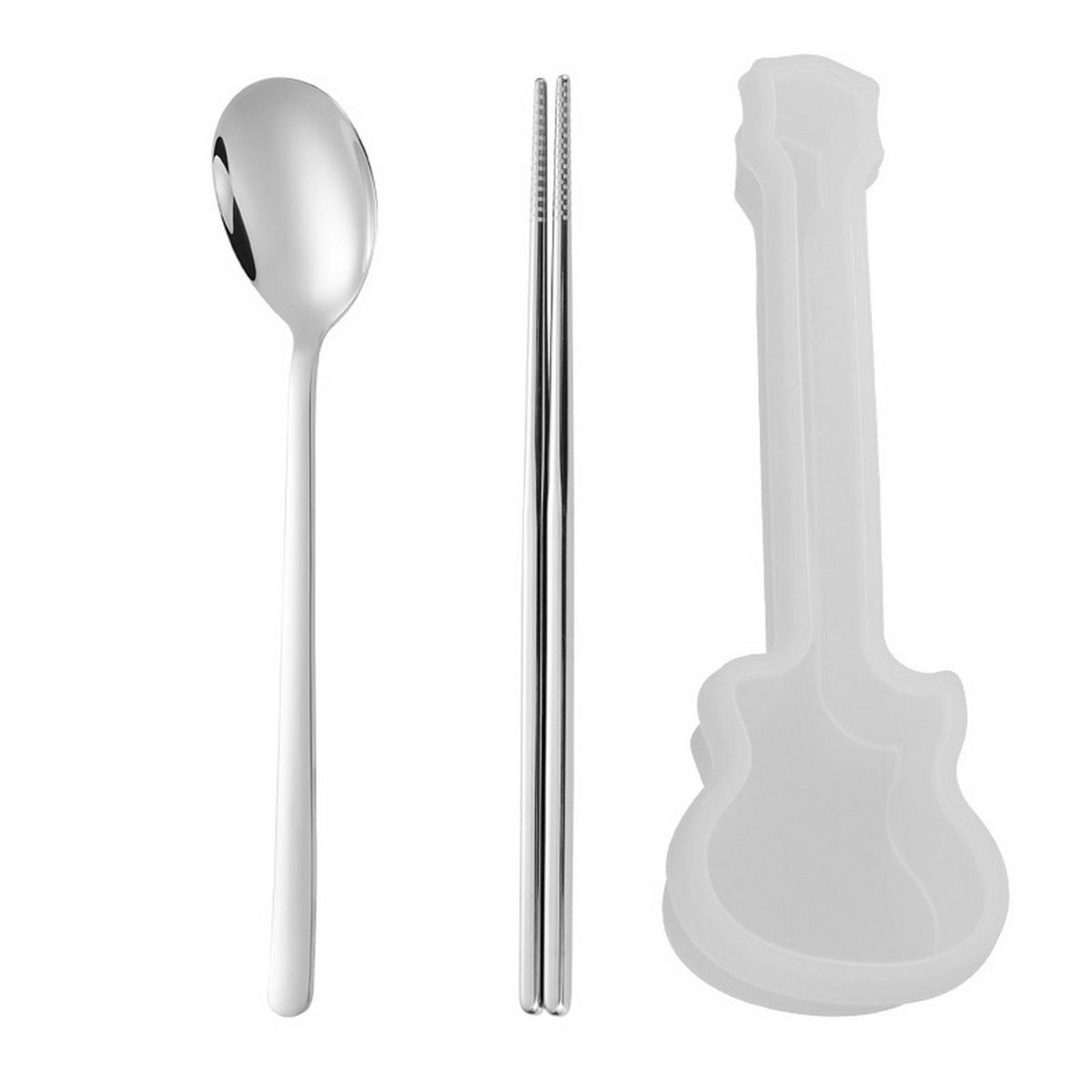 1 Set Cutlery Set Metal Cutlery Set Camping Reusable Flatware Silver