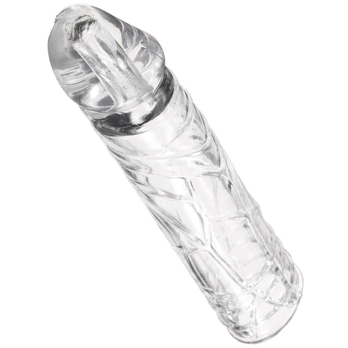 Adult Ring Extender Enlarger Sleeve Condom Erection Impotence Aid Lengthened Dragon Root Cover