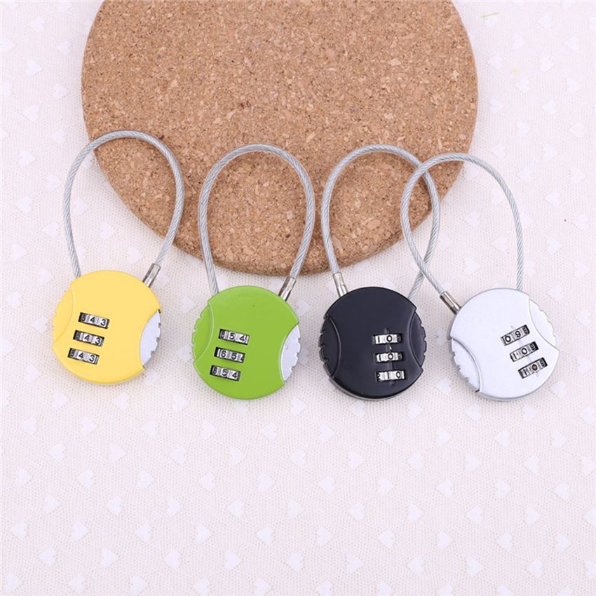 3 Dial Digit Combination Mini Padlock Travel Luggage
