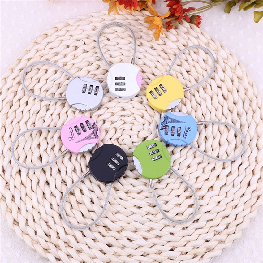 3 Dial Digit Combination Mini Padlock Travel Luggage
