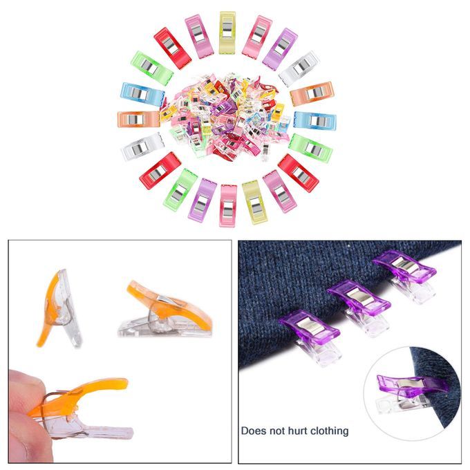 Plastic Sewing Clips For Fabric Quilting Craft Knitting Crochet