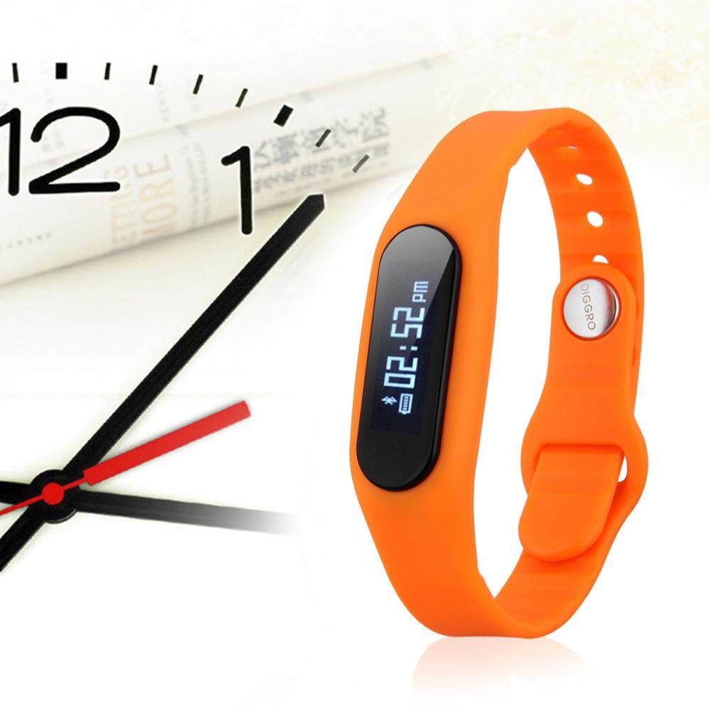 Smart Bracelet, Touch Screen Wristband Waterproof Fitness Activity Tracker Sleep Call Reminder Bluetooth Smart Strap For IOS Android Smart Phone Orange Orange