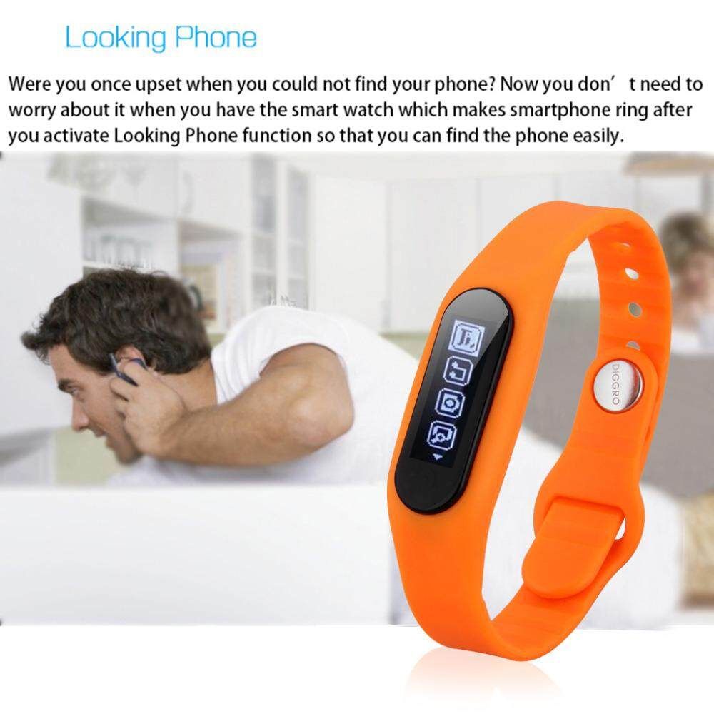 Smart Bracelet, Touch Screen Wristband Waterproof Fitness Activity Tracker Sleep Call Reminder Bluetooth Smart Strap For IOS Android Smart Phone Orange Orange