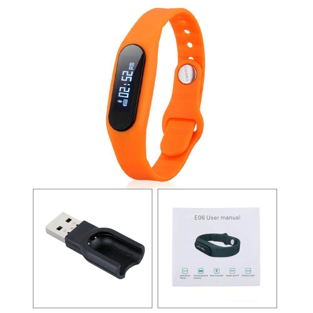 Smart Bracelet, Touch Screen Wristband Waterproof Fitness Activity Tracker Sleep Call Reminder Bluetooth Smart Strap For IOS Android Smart Phone Orange Orange