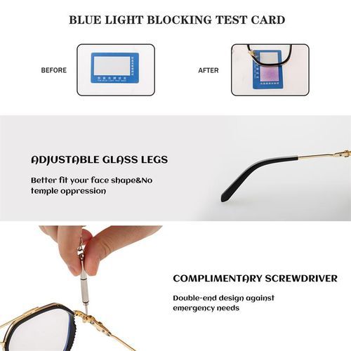 Anti-blue Light Glasses Metal Frame Fashion Retro Unisex