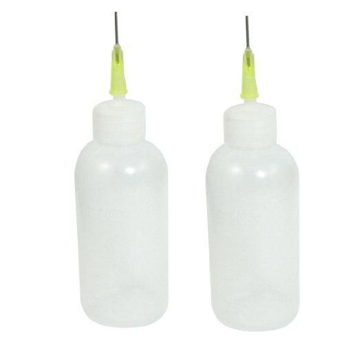 2PCS Clear White  Nozzle Plastic Sewing Machine Oil 50ml