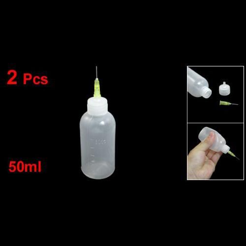 2PCS Clear White  Nozzle Plastic Sewing Machine Oil 50ml