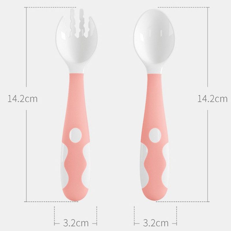 Baby Training Spoons Forks 1 Sets,Toddler Feeding