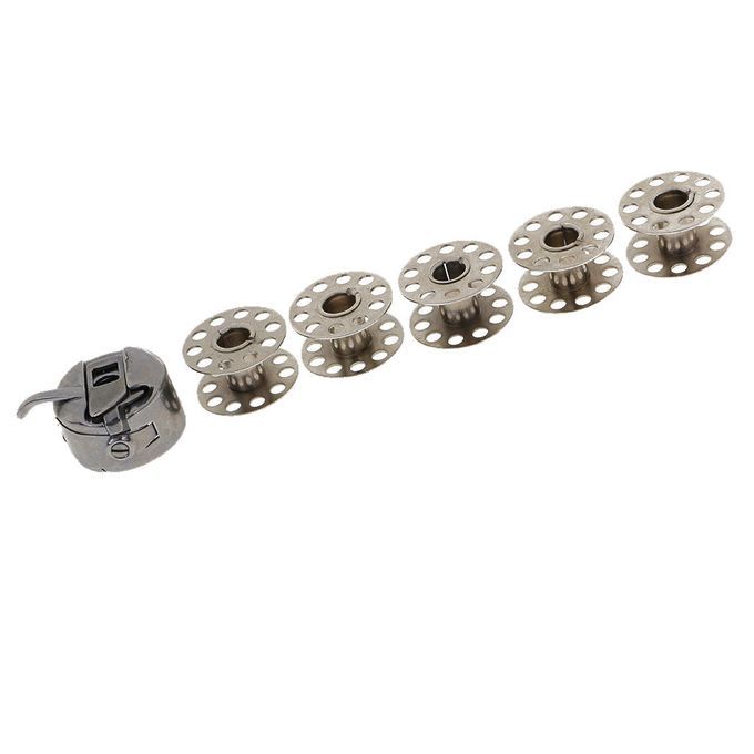 Industrial Sewing Machine Bobbin Case And 5pcs Bobbins Sewing