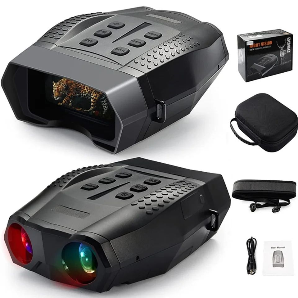 NV5100 IR Night Vision Binocular Camera 4K 1080P HD 4X Zoom 600M Full Dark Telescope Hunting Video