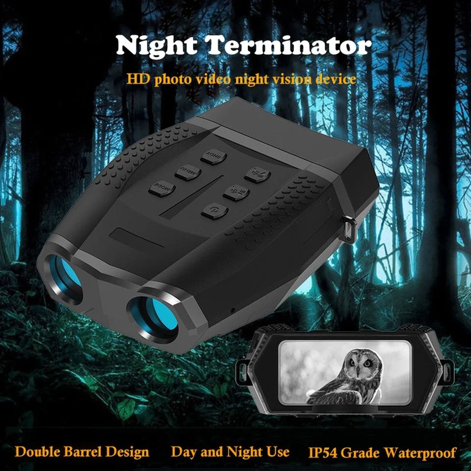 NV5100 IR Night Vision Binocular Camera 4K 1080P HD 4X Zoom 600M Full Dark Telescope Hunting Video