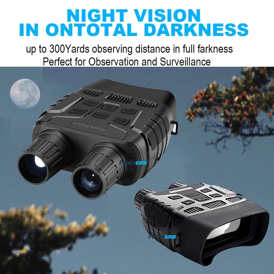 NV3180 Portable Night Vision Binoculars Goggles Telescope 4X Zoom 1080P HD Head Mount Infrared Photography & Videoing