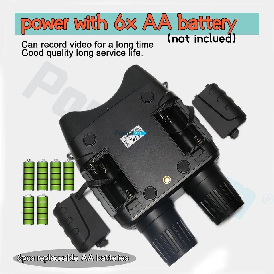 NV3180 Portable Night Vision Binoculars Goggles Telescope 4X Zoom 1080P HD Head Mount Infrared Photography & Videoing