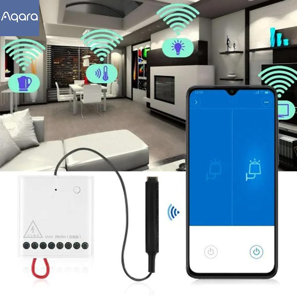 Aqara Two-way Control Module Wireless Relay Controller 2 Channels Work For APP & Aqara Home Kit Control Switch LLKZMK11LM