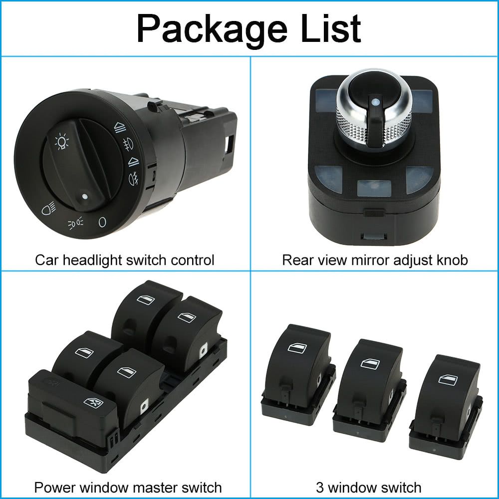 6pcs OEM Car Headlight Control Electric Power Window Master