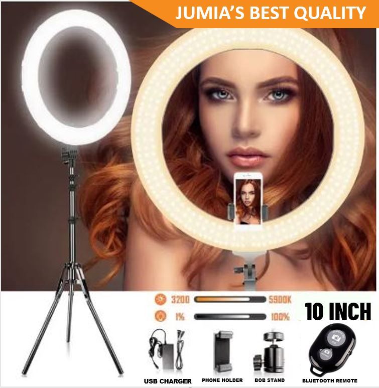 New Selfie Ringlight Stand With Phone Holder And Mic