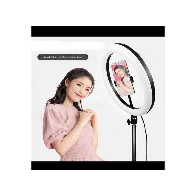 New Selfie Ringlight Stand With Phone Holder And Mic
