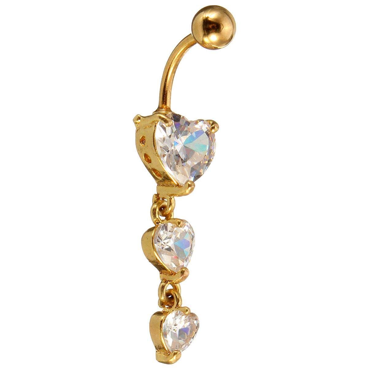 Belly Bars Drop Body Piercing Belly Button Ring Crystal Dangly Navel Bar