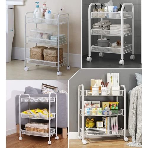 3 TIERS STEEL TROLLEY/STORAGE RACK