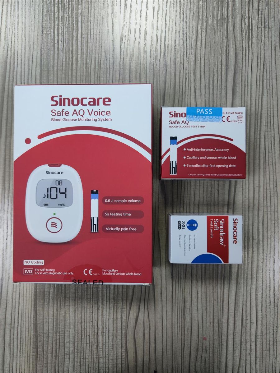Diabetes Blood Sugar Tester (Voice Reminder & Light Warning)
