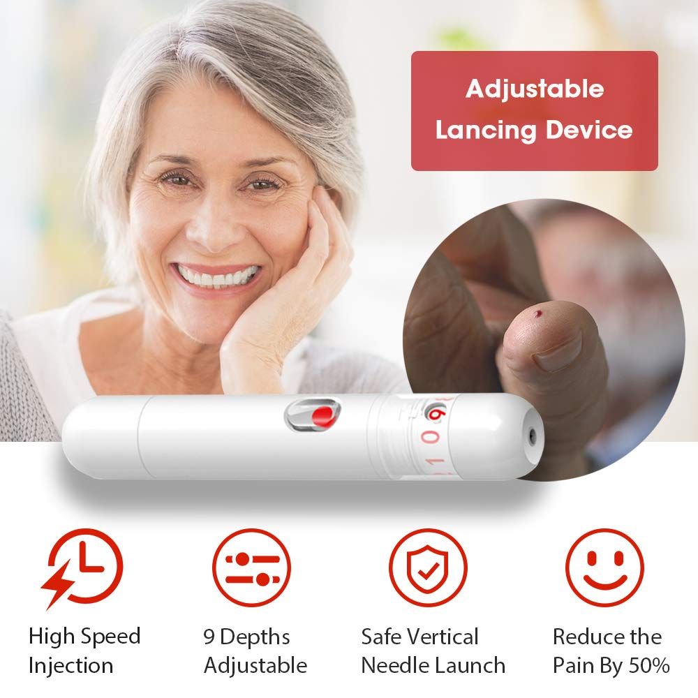 Diabetes Blood Sugar Tester (Voice Reminder & Light Warning)