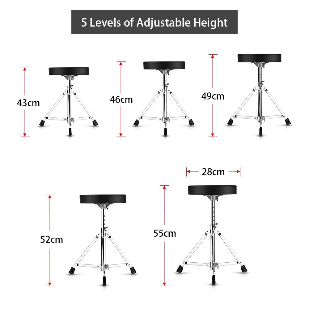 Universal Drum Throne Round Padded Drum Seat Stool