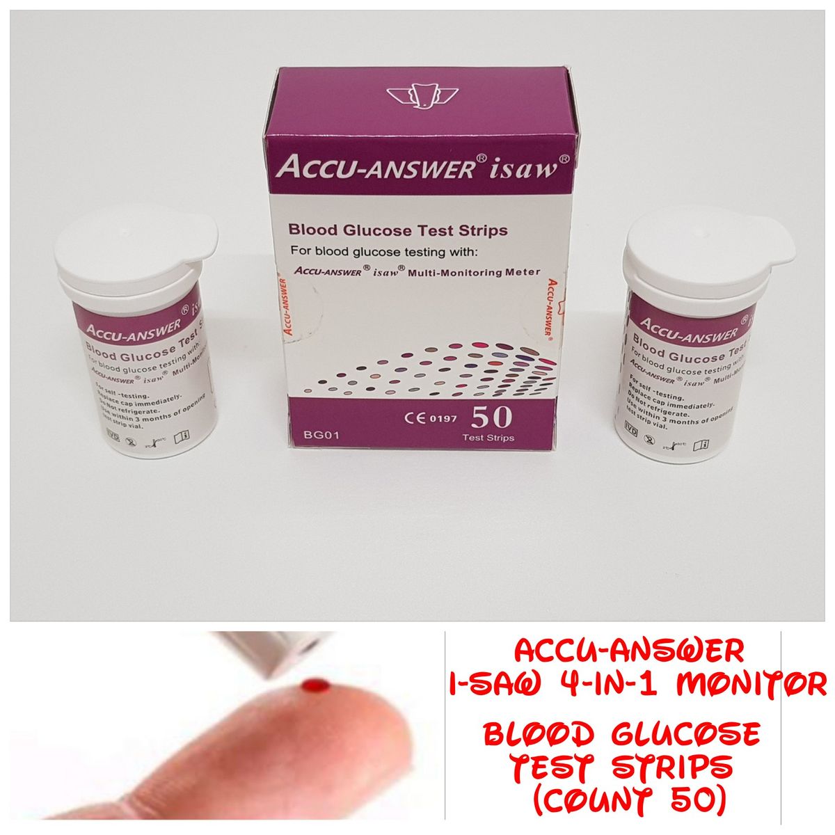 I-SAW Blood Glucose Test Strip (Count 50)
