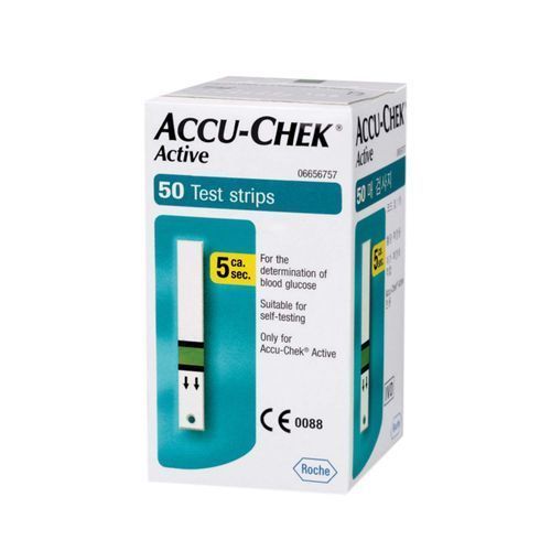 (Active) Blood Sugar Testing Strips - 50 Pieces.