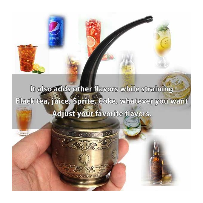 JD-128 Water Smoking Pipe Shis Ha Cigare Tte Bottle Pipe Hoo Kah Filter Smoke Metal Tube Filter Tar