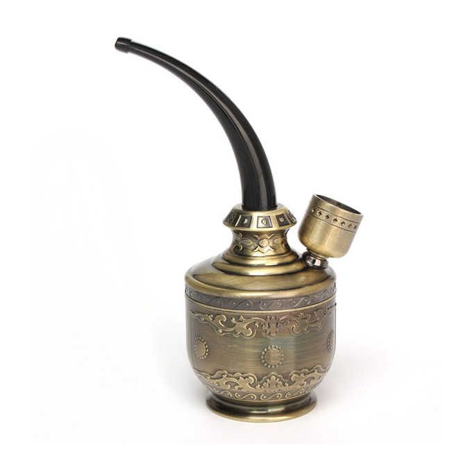 JD-128 Water Smoking Pipe Shis Ha Cigare Tte Bottle Pipe Hoo Kah Filter Smoke Metal Tube Filter Tar