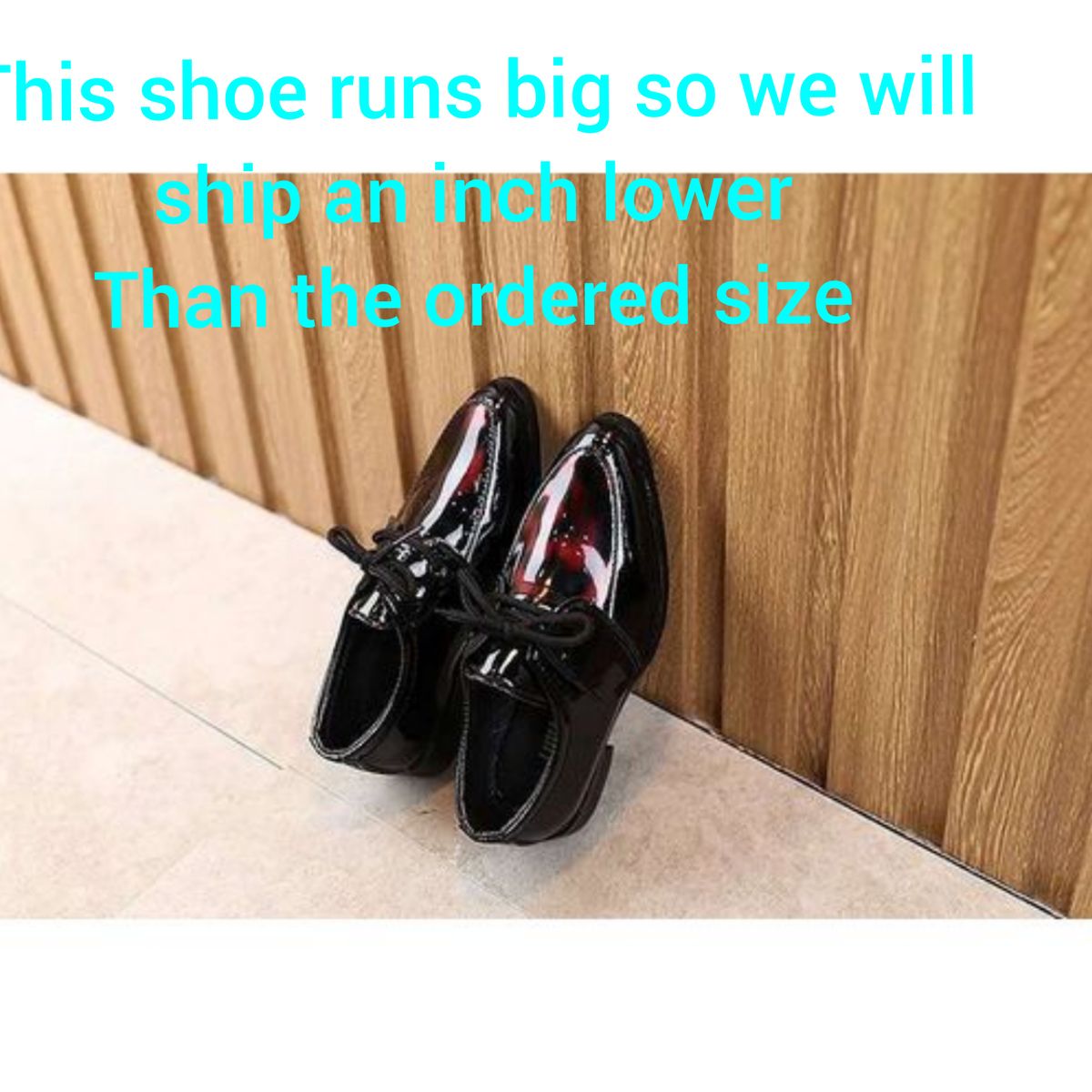 HIGHLY EXECUTIVE GLOSSY MALE CHILD SHOE