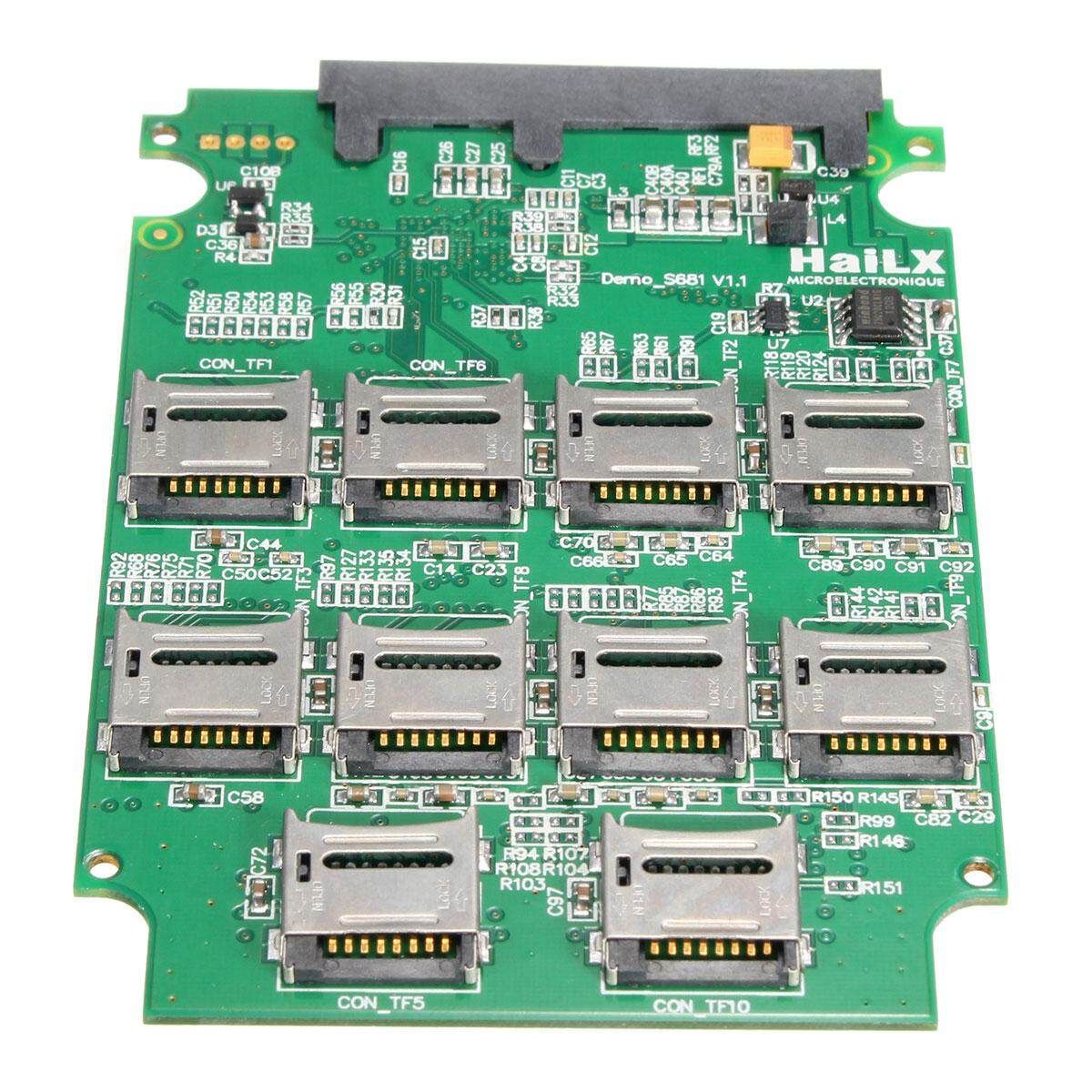 Micro SD TF Memory Card To SATA SSD Adapter RAID Hard Disk Converter For PC