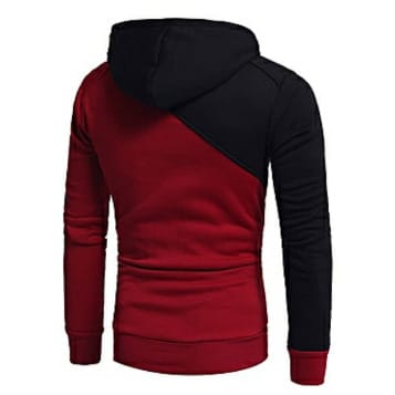 Women's Hoodie Sweatshirt - Red & Black