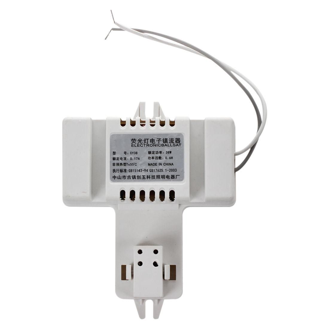 White Plastic Shell 4 Pin 2D Tube  Fluorescent AC 220V 019A 38W