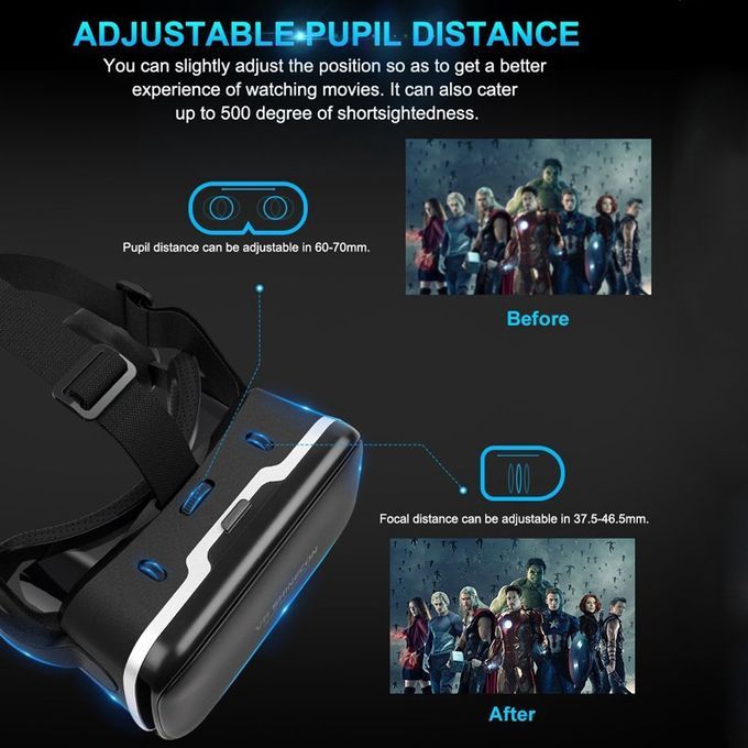 Vr Helmet 3D Box VR Bluetooth Headset VR Glasses Bsuit Black