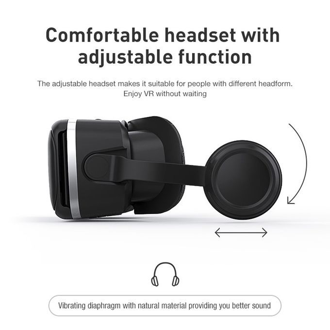 Vr Helmet 3D Box VR Bluetooth Headset VR Glasses Bsuit Black