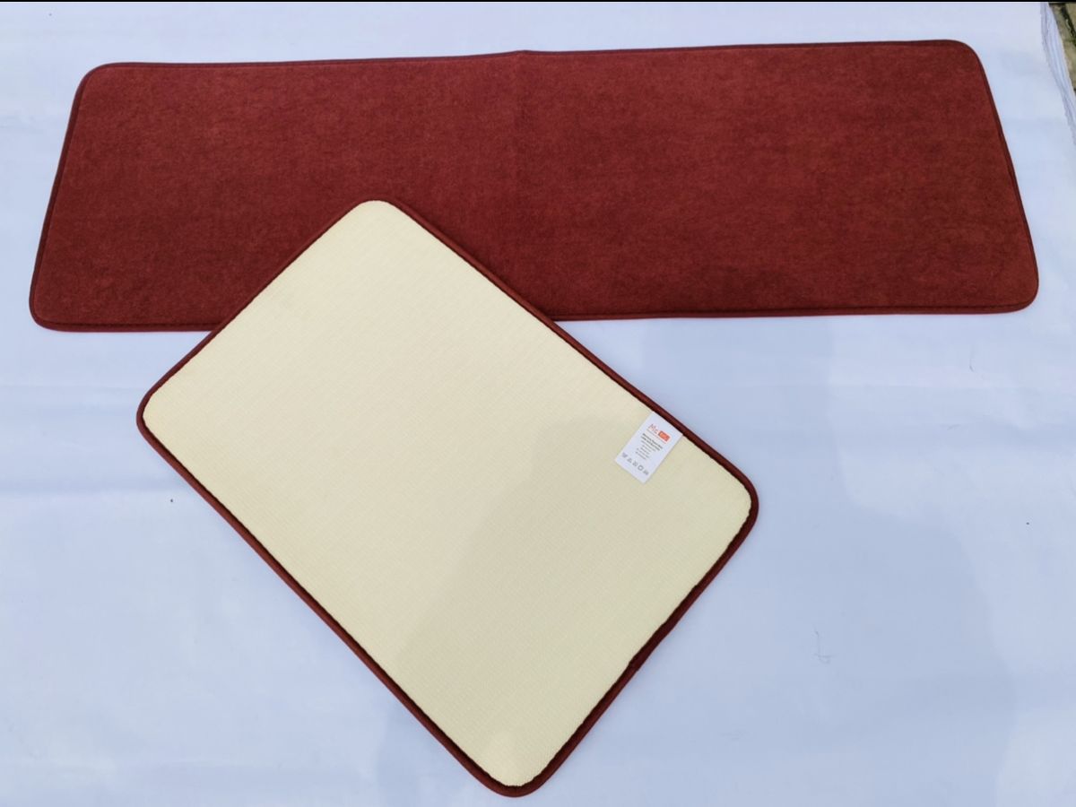 2in1 Memory Foam Mat For Bedroom Kitchen & Bathroom BROWN