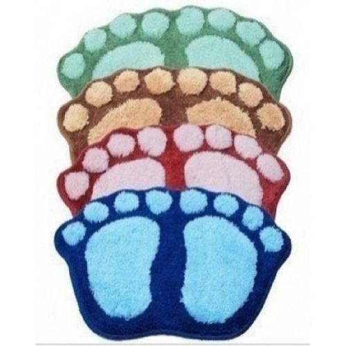 Big Foot Designed Bathroom Indoor Fluffy FootMat - 2(Piece)