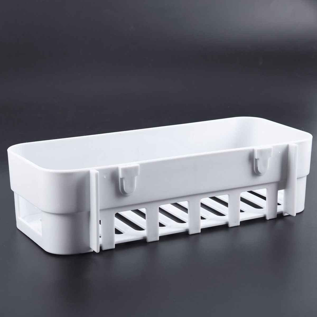 Bathroom shelves Wall-mounted bathroom shelves Toilet suction Cup Storage Rack Storage Shelf Suction Cup Wall Mounted Rectangle Bathroom Toilet White