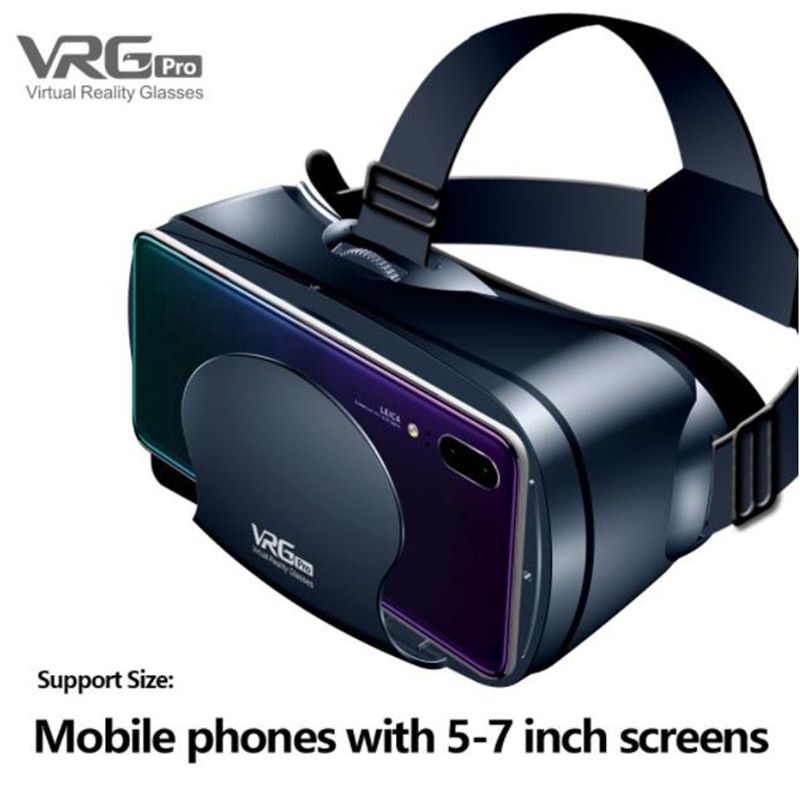 VR Virtual Reality 3D Glasses Box Stereo VR Google Cardboard Headset  For IOS Android Smartphone,Wireless Rocker