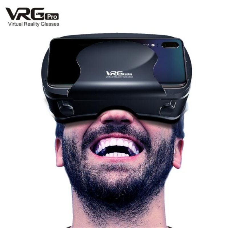 VR Virtual Reality 3D Glasses Box Stereo VR Google Cardboard Headset  For IOS Android Smartphone,Wireless Rocker